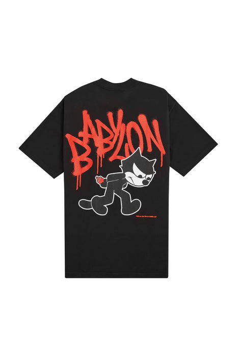 Babylon Spray T-Shirt - Black