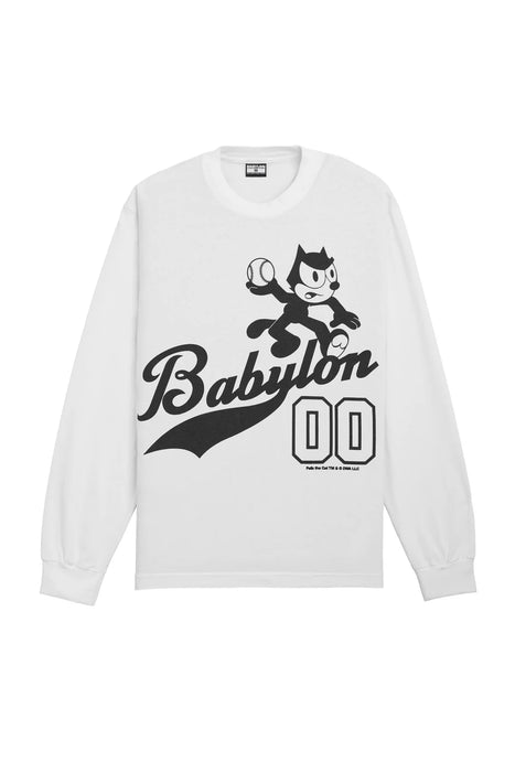 Babylon Play Ball Long Sleeve T-Shirt - White