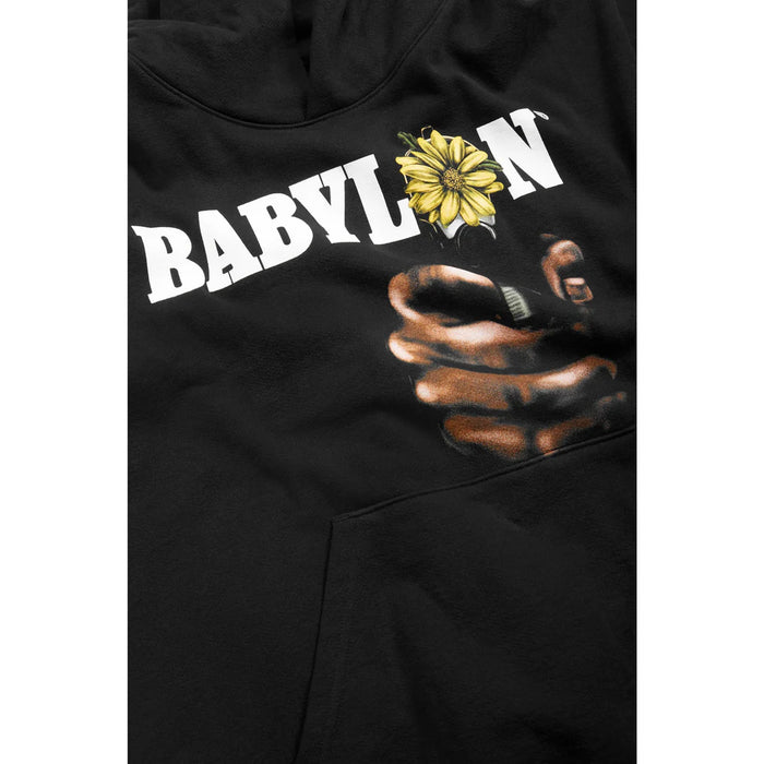 Babylon Daisy Hoodie - Black