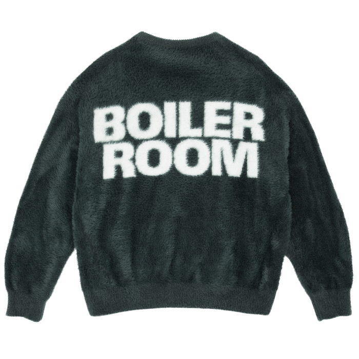 Boiler Room Shaggy Knit Crew - Black