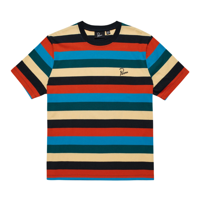 Parra Stacked Pets on Striped T-Shirt - Multi