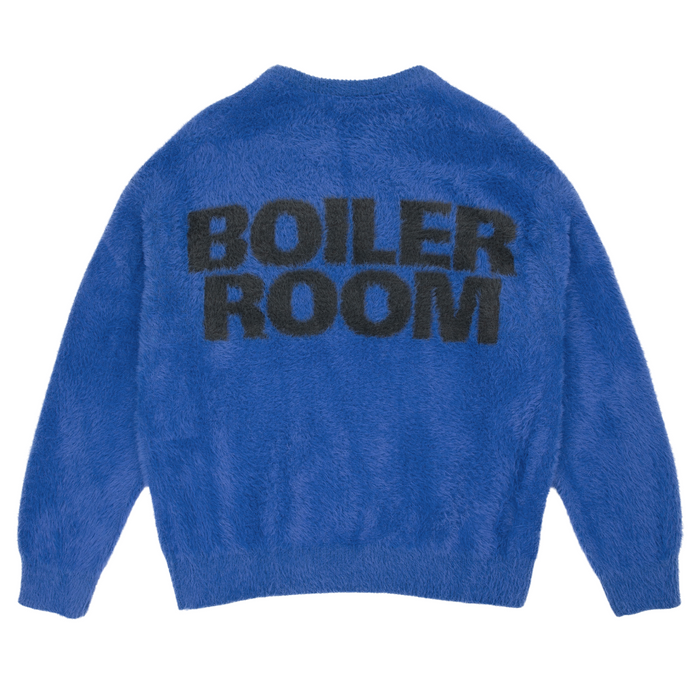 Boiler Room Shaggy Knit Crew - Blue