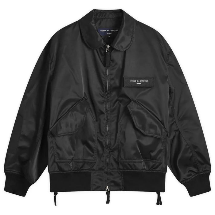 COMME des GARÇONS Homme Satin Bomber Jacket - Black