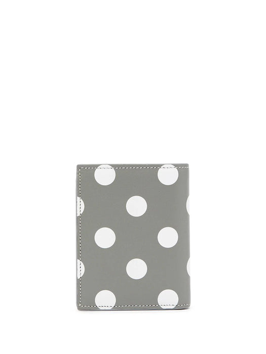 COMME des GARÇONS WALLETS Polka Dot Bi-Fold Leather Wallet - Grey