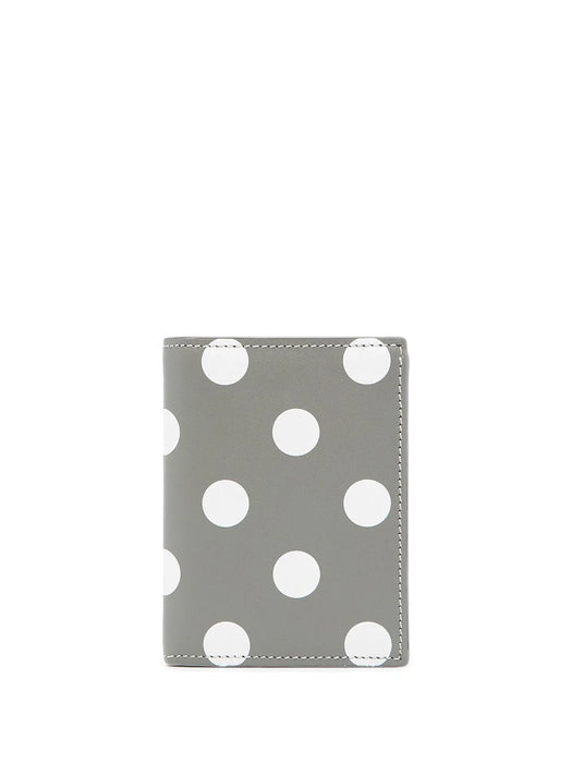 COMME des GARÇONS WALLETS Polka Dot Bi-Fold Leather Wallet - Grey