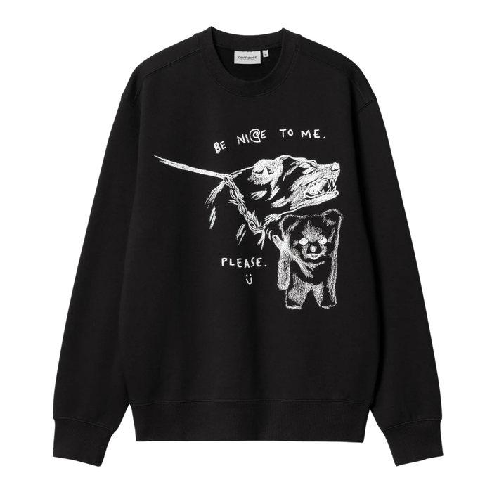 Carhartt WIP Pepe Be Nice Sweat - Black/White