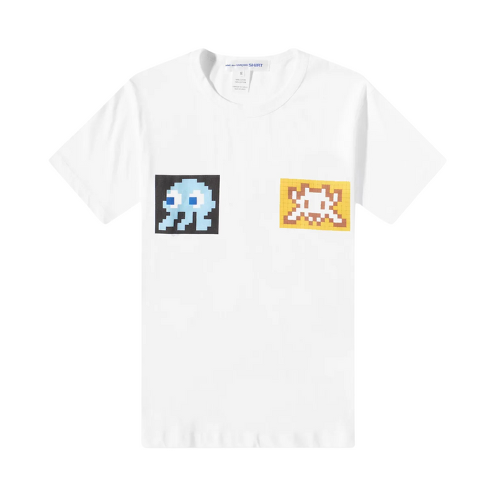 Comme des Garçons Shirt Invader Graphic Tee - White