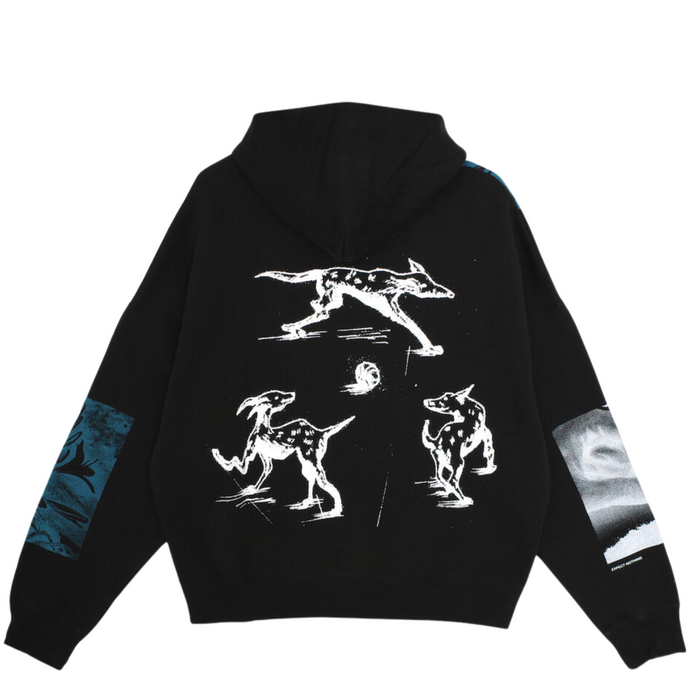 Jungles Test Print Hoodie - Black