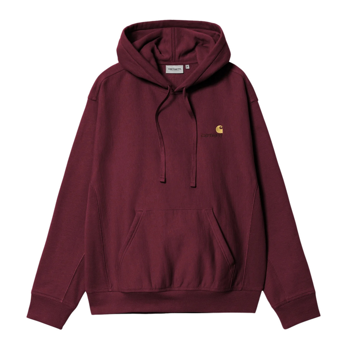 Carhartt WIP Hooded American Script Sweatshirt - Malbec