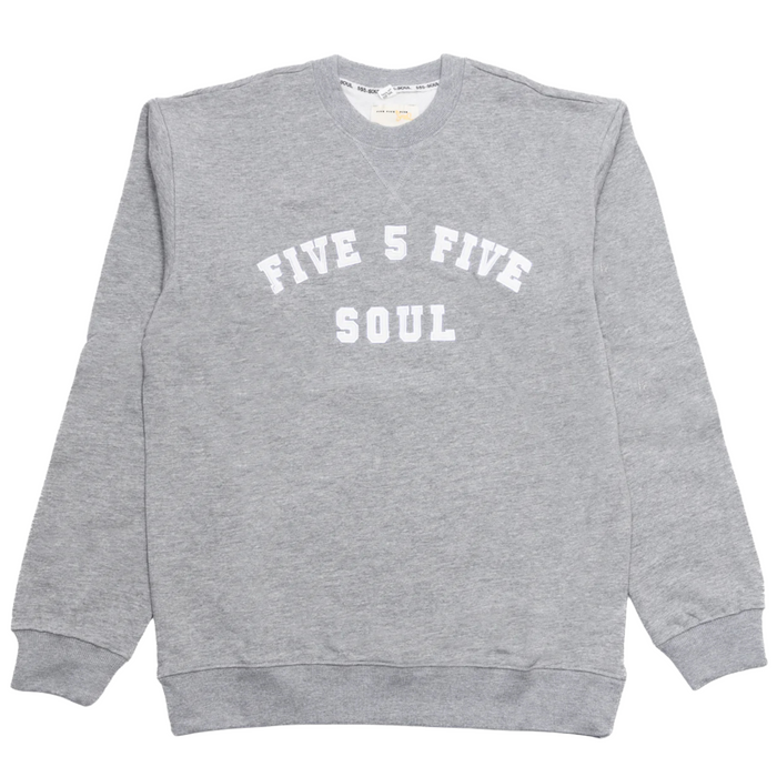 555 Soul Essex L/S Crewneck Sweatshirt - Heather Grey