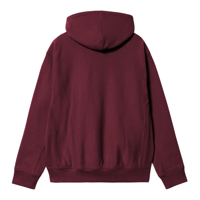 Carhartt WIP Hooded American Script Sweatshirt - Malbec