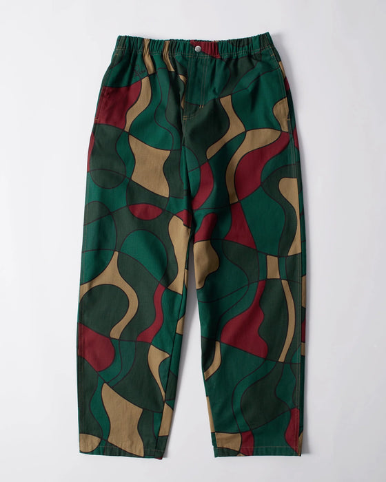 Parra Trees In Wind Relaxed Pant - Camo Green