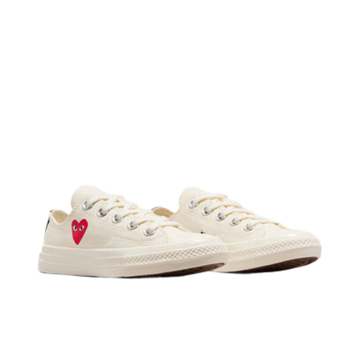 Converse x CDG* Play Single Heart Chuck 70 Low Top - Milk/Red/Black