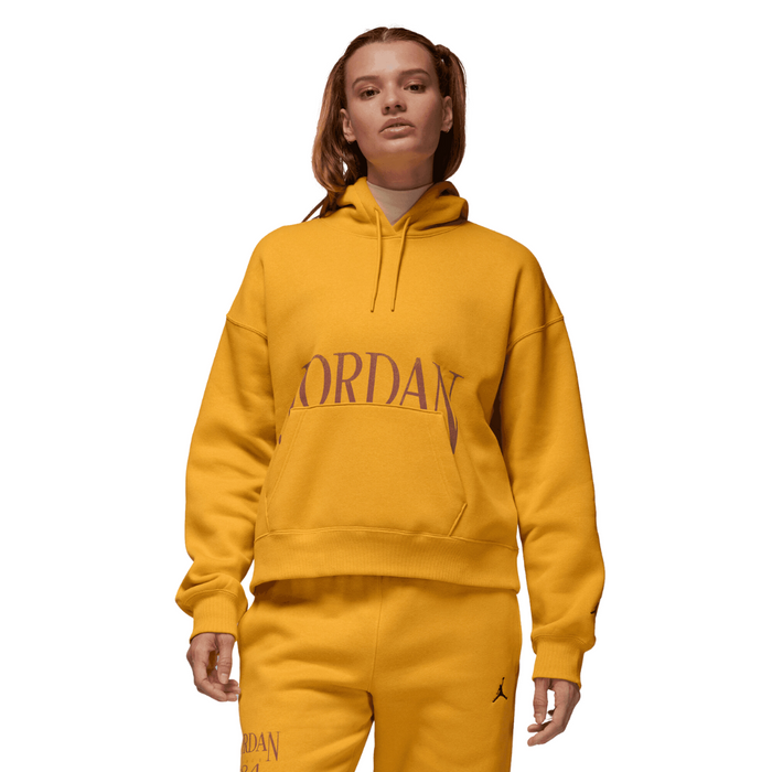 Women's Jordan Brooklyn Fleece - Yellow Ochre/Dusty Peach