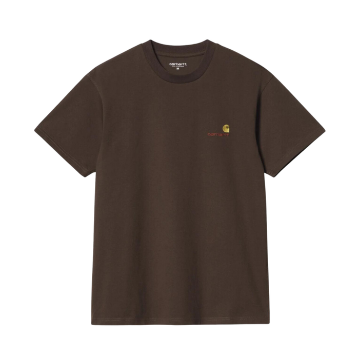 Men's Carhartt WIP American Script S/S T-Shirt - Tobacco