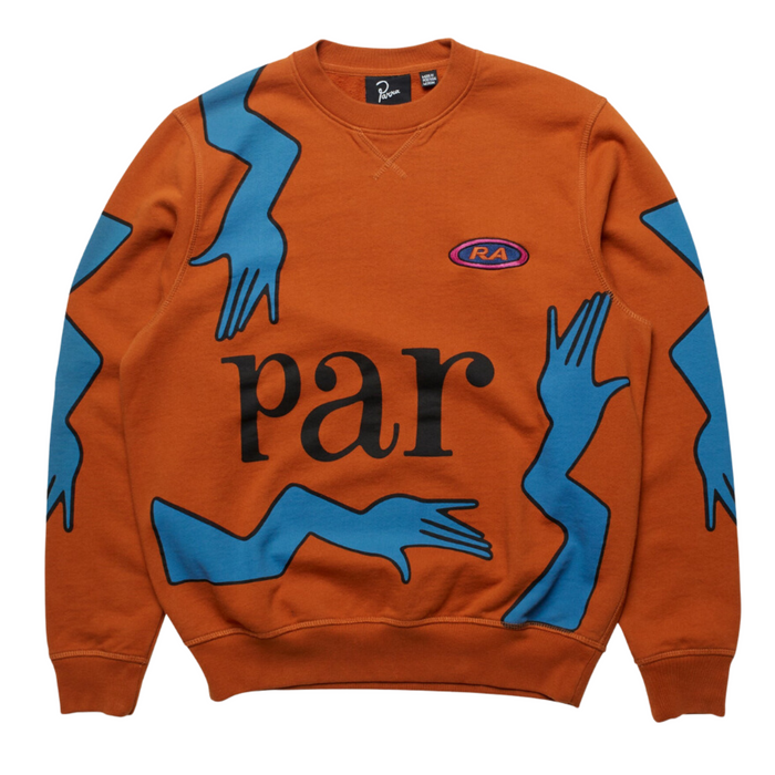 Parra Early Grab Crew Neck Sweatshirt - Sienna Orange