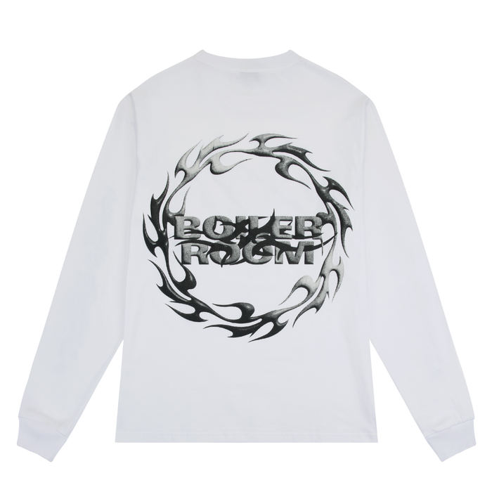 Boiler Room Tribal Long Sleeve Shirt - White