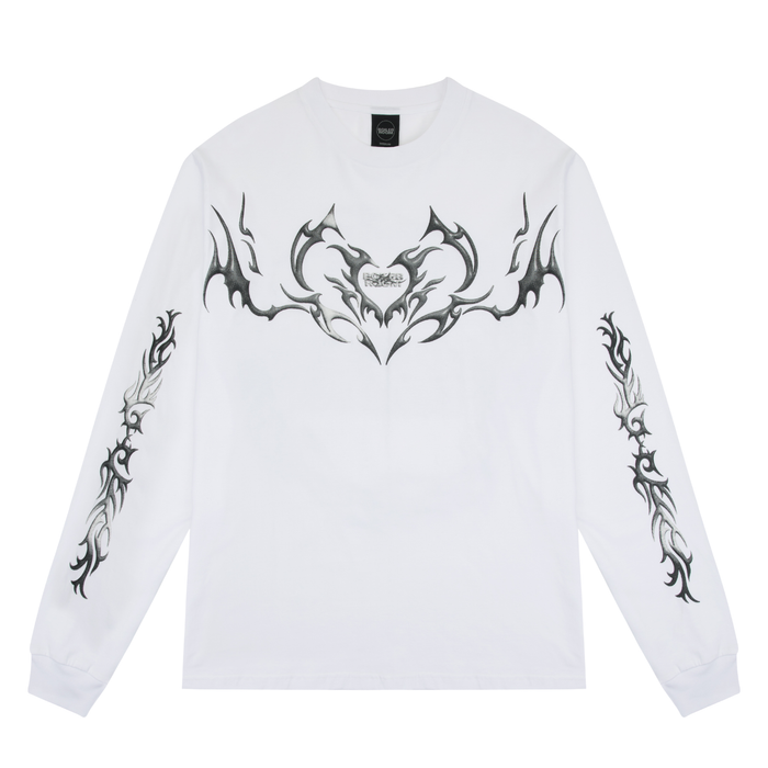 Boiler Room Tribal Long Sleeve Shirt - White