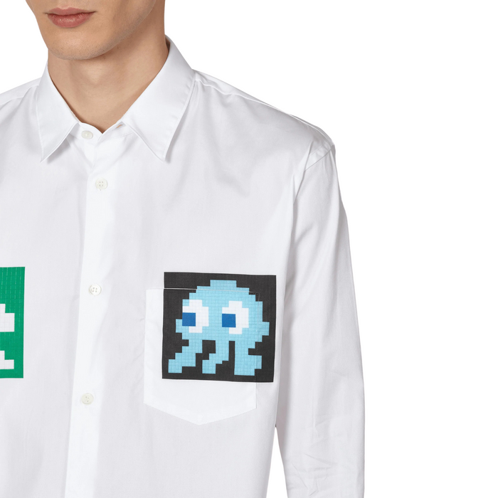 Comme des Garçons Men's Invader Poplin Woven Shirt - White