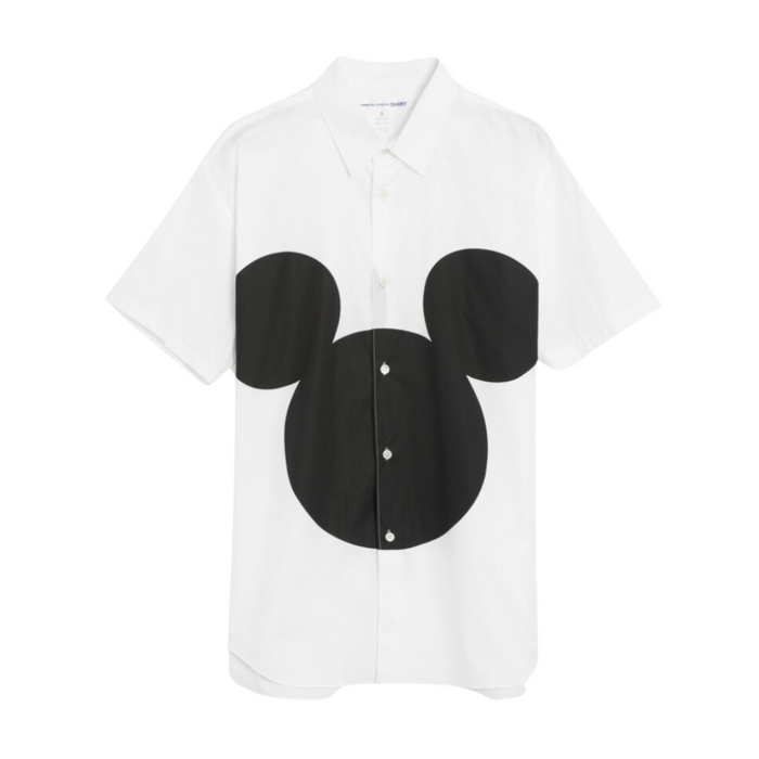 COMME des GARÇONS Mickey Mouse Button Up - White