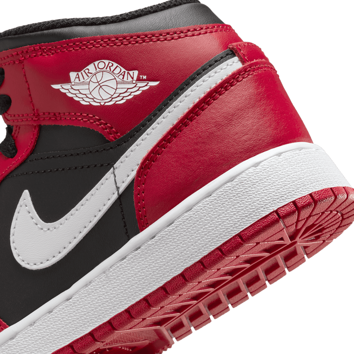 Gradeschool Air Jordan 1 Mid - Black/White/Gym Red