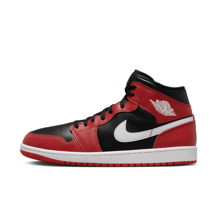 Men's Air Jordan 1 Mid - Black/White/Gym Red