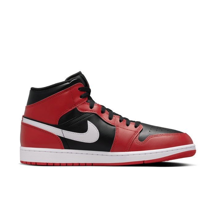 Men's Air Jordan 1 Mid - Black/White/Gym Red