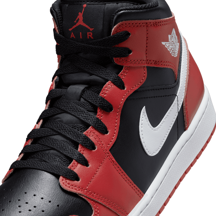 Men's Air Jordan 1 Mid - Black/White/Gym Red