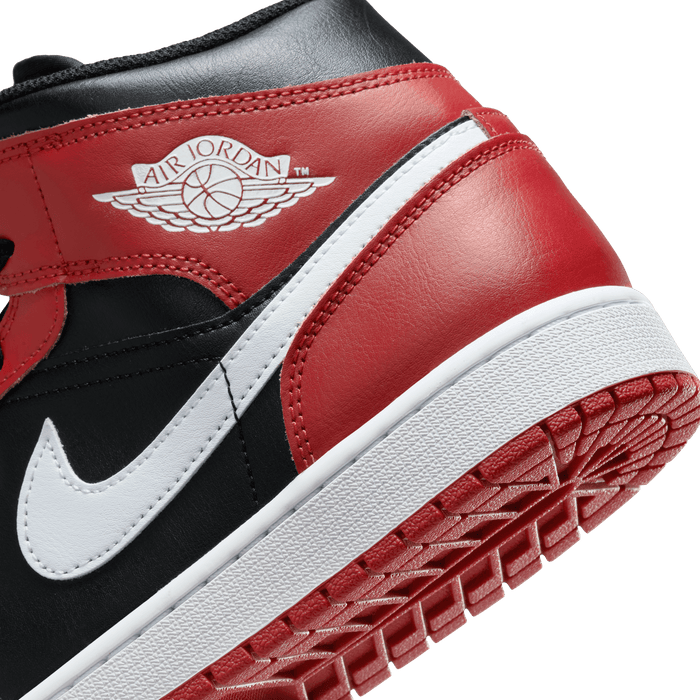 Men's Air Jordan 1 Mid - Black/White/Gym Red