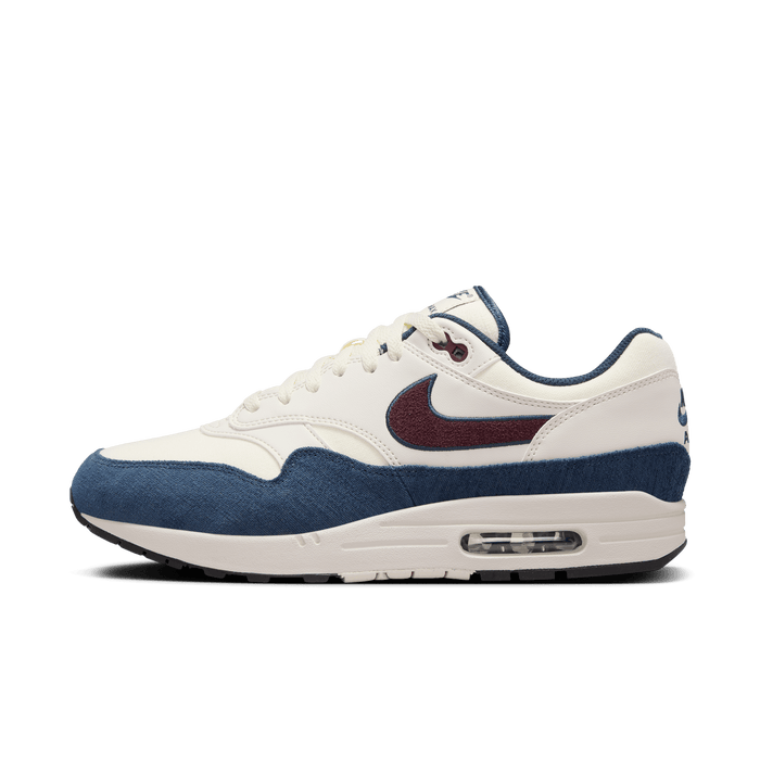 Men's Nike Air Max 1 "Notebook Doodles" - Coconut Milk/Burgundy Crush/Armory Navy