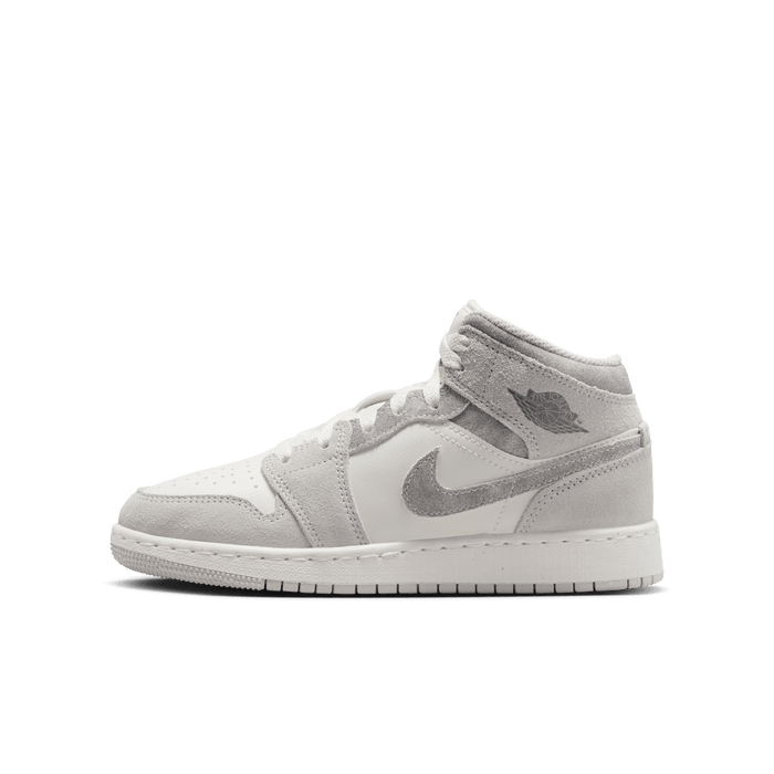 Gradeschool Jordan 1 Mid SE (GS) - Neutral Grey/Smoke Grey/Sail