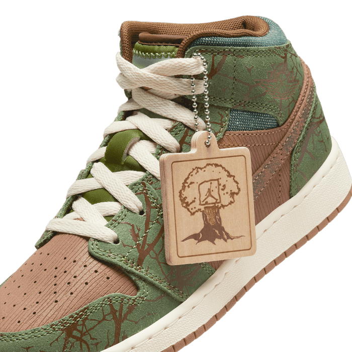 Gradeschool Jordan 1 Mid "Sneaker School" (GS) - Archaeo Brown/Light Olive/Treeline