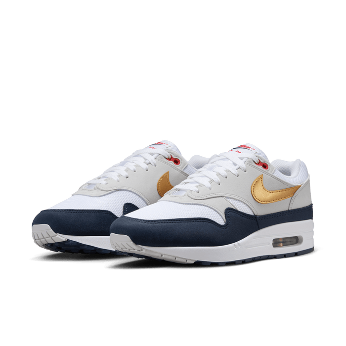 Men's Nike Air Max 1 - Obsidian/Metallic Gold/White