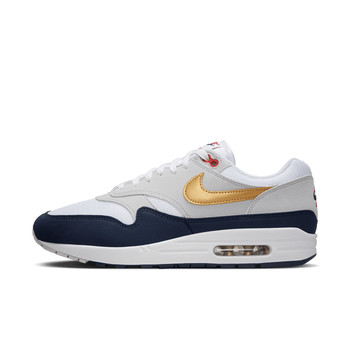 Men's Nike Air Max 1 - Obsidian/Metallic Gold/White