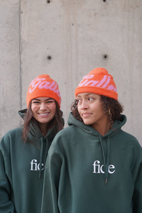 FICE Premium Mohair Beanie - Orange/Pink