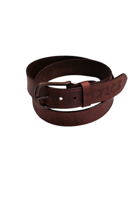 FICE Rough Rider Genuine Leather Belt - Tobacco