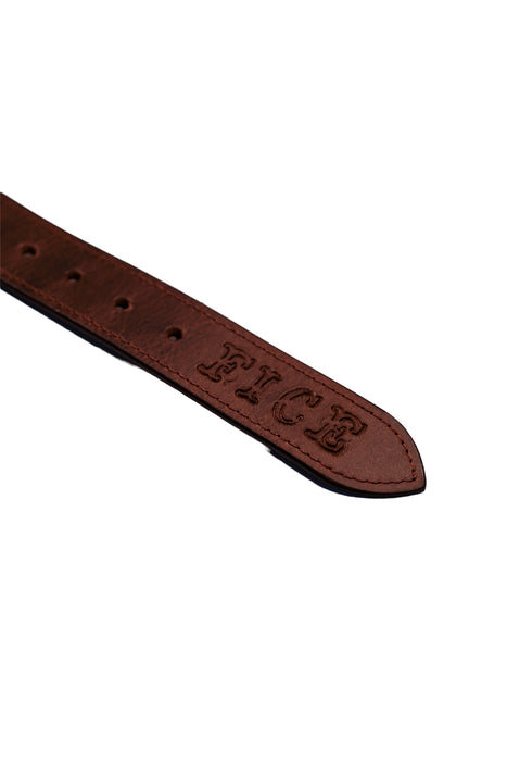 FICE Rough Rider Genuine Leather Belt - Tobacco