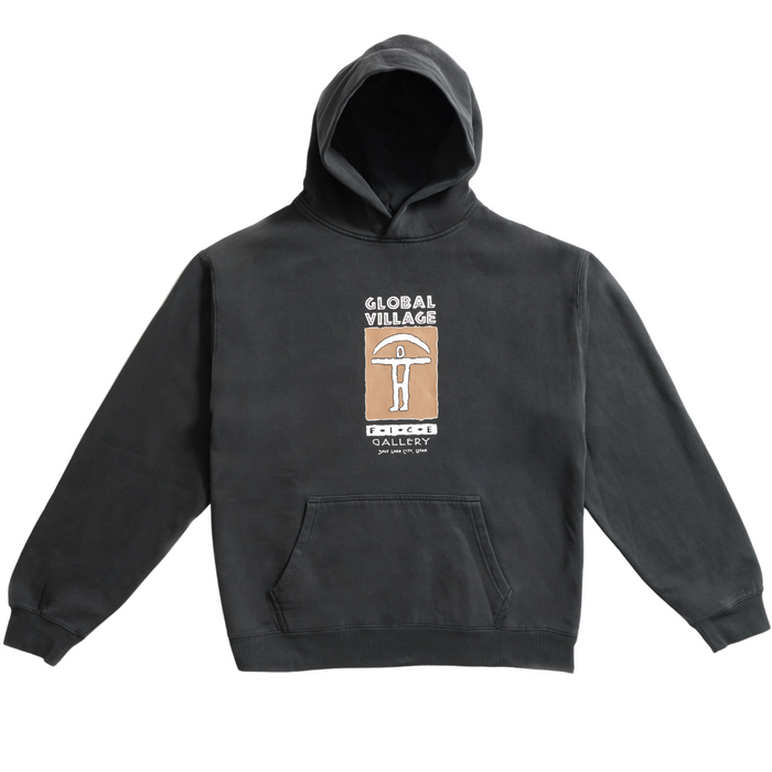 FICE Global Village Premium Lightweight Hoodie - Washed Black